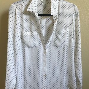 Black & White Polka-dot Blouse